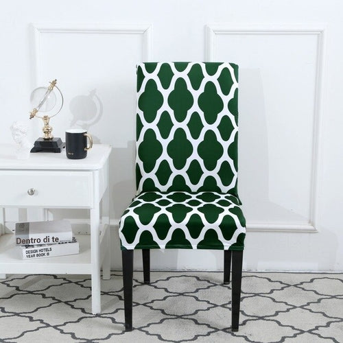 1PC Flower Print Removable Chair Cover Stretch