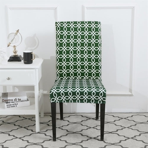 1PC Flower Print Removable Chair Cover Stretch