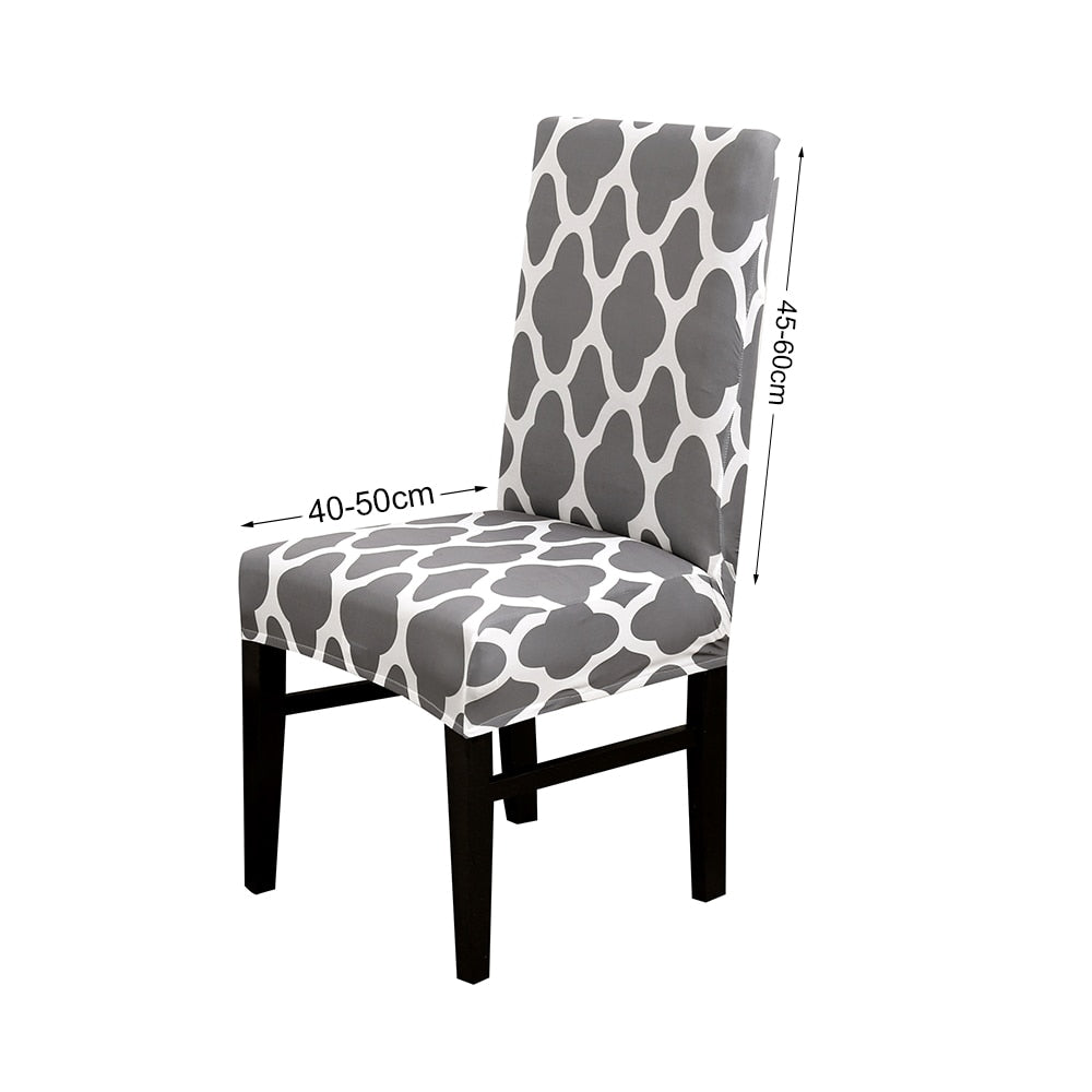 1PC Flower Print Removable Chair Cover Stretch