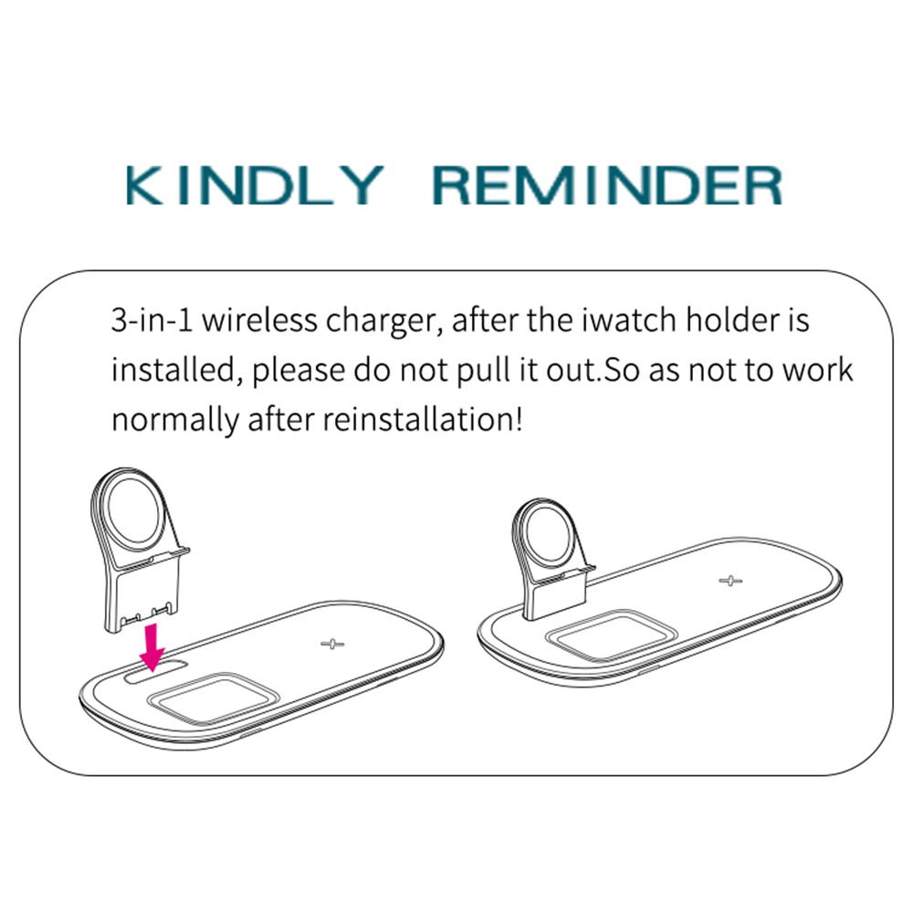 15W 3 In 1 Fast Wireless Charger For Iphone 12 iWatch AirPords SP