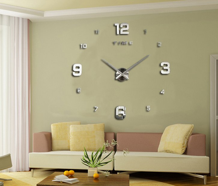 Fashion Large DIY Modern Wall Clock Home Decor 3D