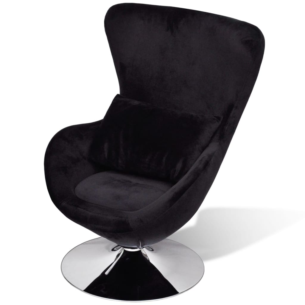 Velvet Fabric Egg Chair with Cushion