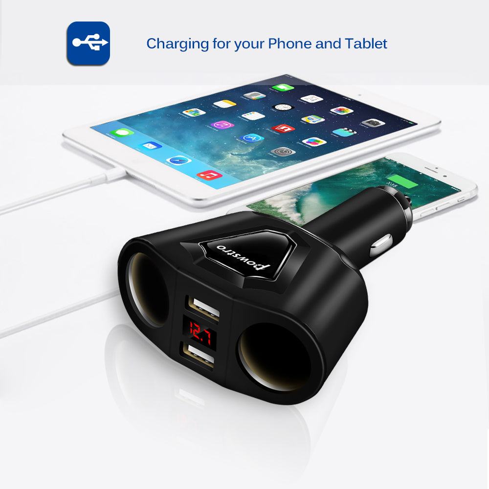 3.1A Dual USB Car Charger Cigarette Lighter