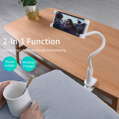 Flexible Arm's Smartphone Holder with Wireless Charger