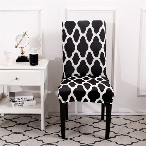 1PC Flower Print Removable Chair Cover Stretch