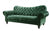 91" X 37" X 39" Green Velvet Sofa