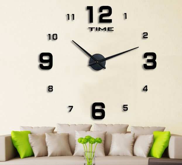 Fashion Large DIY Modern Wall Clock Home Decor 3D