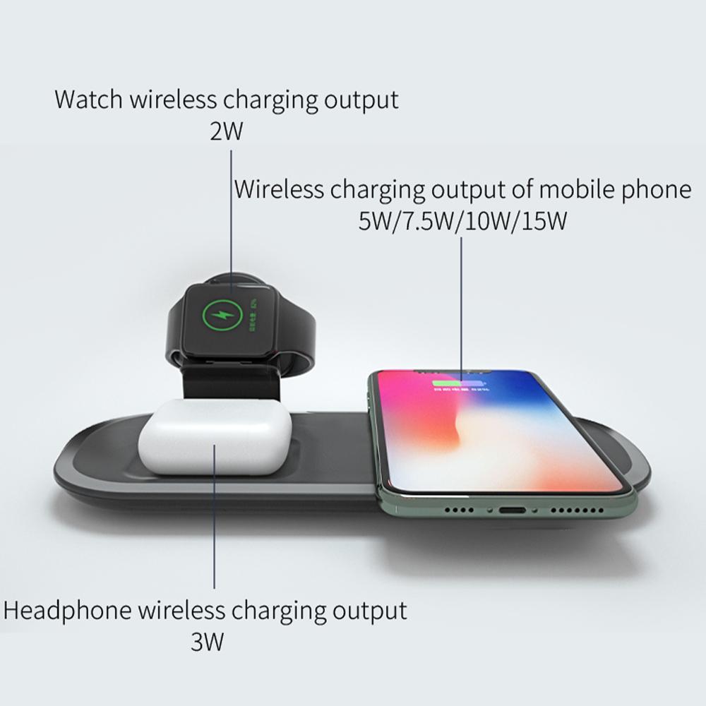 15W 3 In 1 Fast Wireless Charger For Iphone 12 iWatch AirPords SP