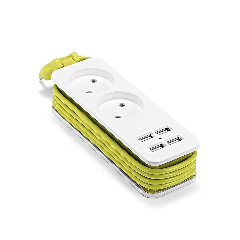 EU Plug Power Strip 220V 1.5m Cable EU Wall Socket