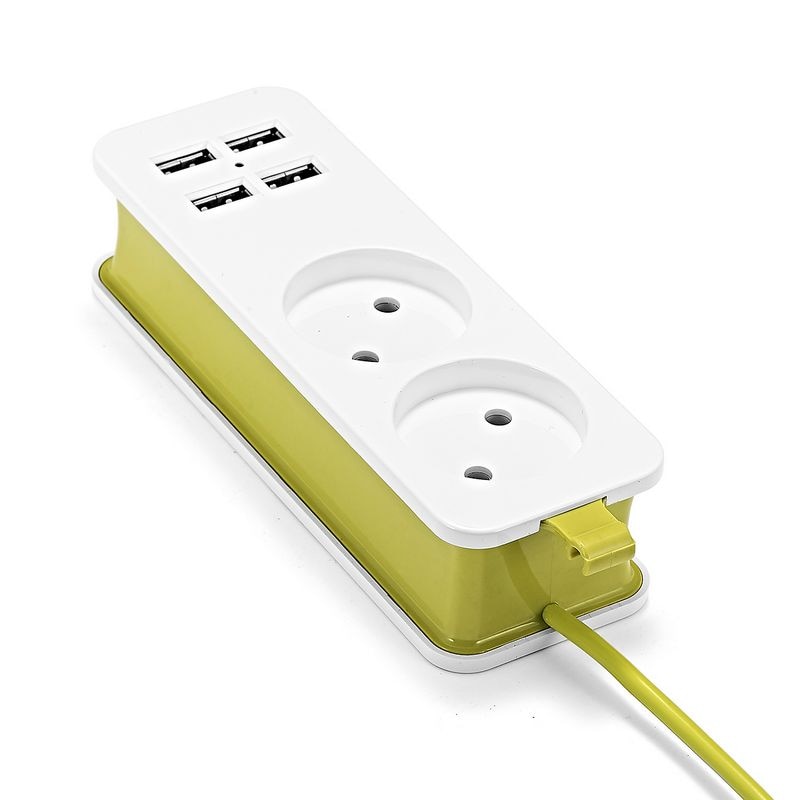 EU Plug Power Strip 220V 1.5m Cable EU Wall Socket