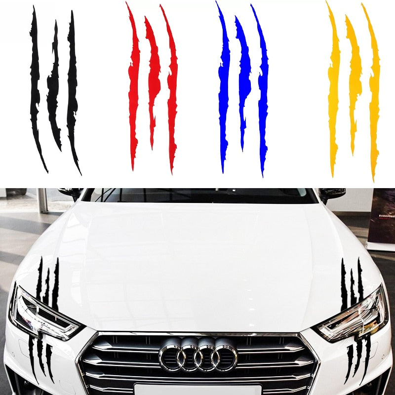 1/2PCS Reflective Monster Decal Auto Car Stickers