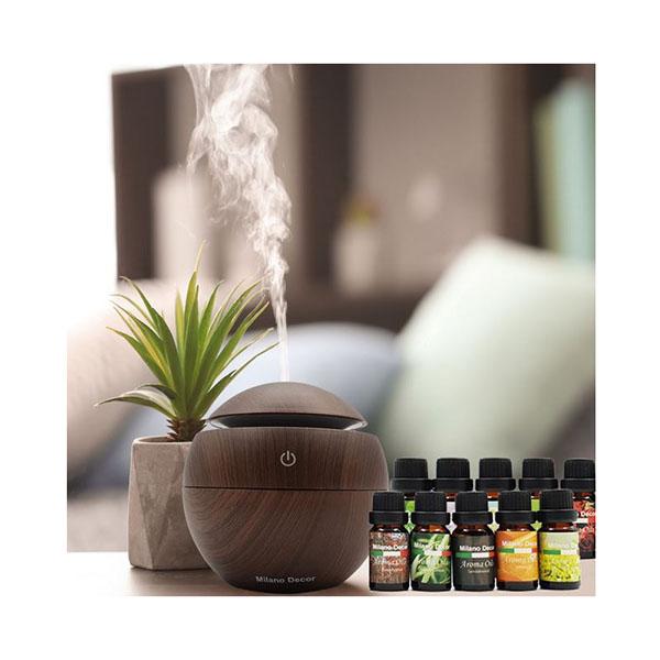 Ultrasonic Usb Diffuser With 10 Aroma Oils 130Ml