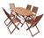 Wooden Furniture Patio Oval Table & 6 Chairs 7Pc Set